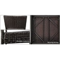 thumbnail image 4 of Sunny Dark Coffee Wicker Barstool Indoor Outdoor Patio Furniture All Weather Bar Stool, 4 of 5
