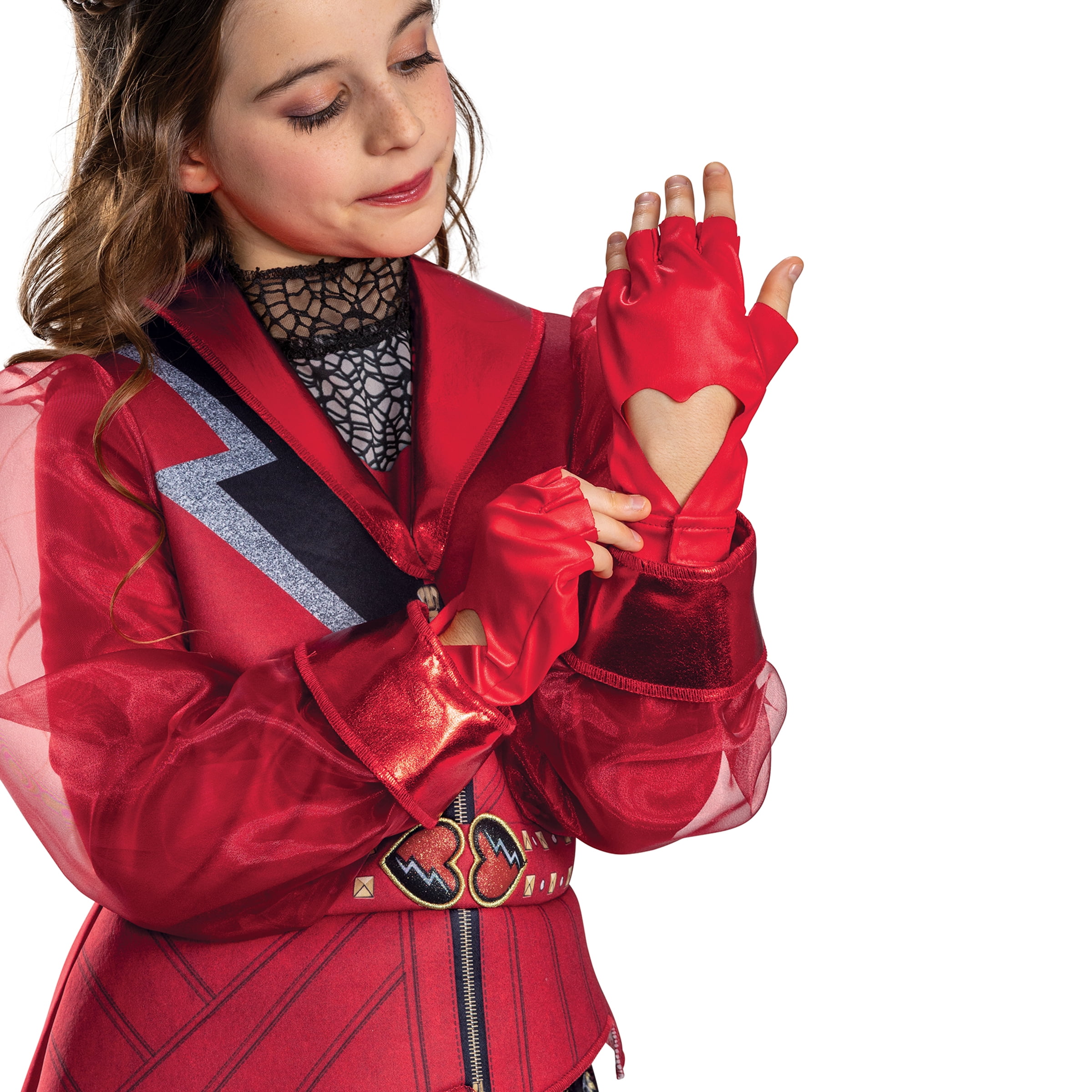 Disney Descendants Wicked Wonderland Red Halloween Costume for Children, Girls Size M (7/8), by Disguise