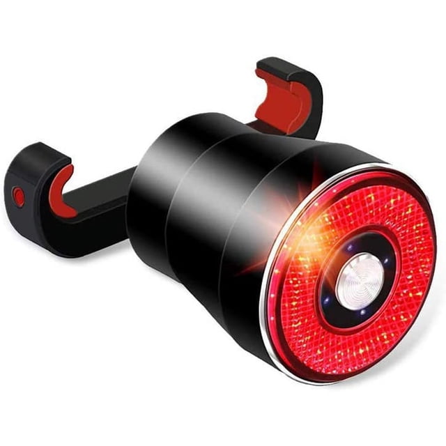 Luz trasera de bicicleta, luz trasera LED impermeable, luz trasera de carga USB, luz de advertencia trasera de bicicleta