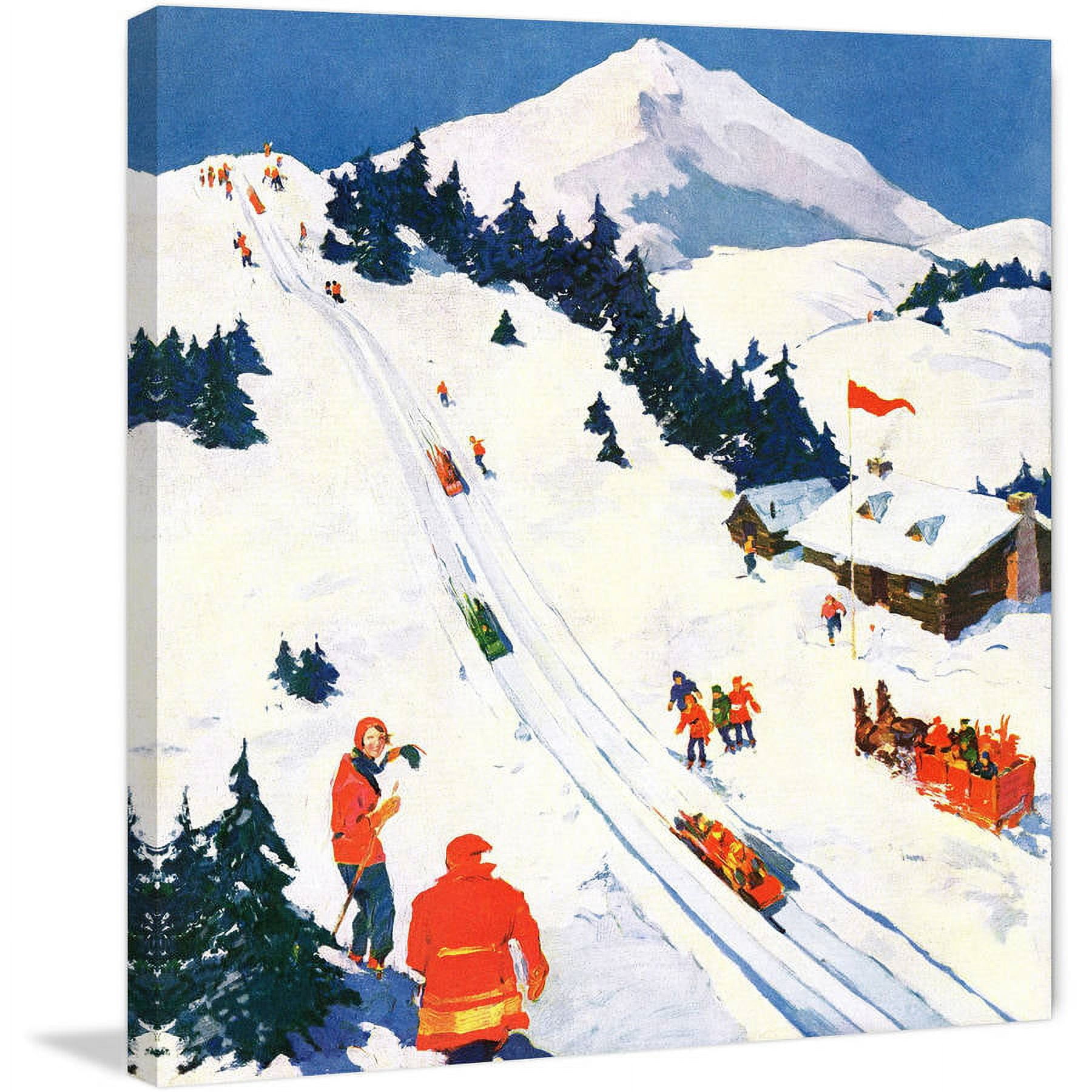 Marmont Hill Winter Sports Painting on Wrapped Canvas