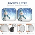 thumbnail image 6 of Haiem Christmas Snowman In The Snow Windshield Sun Shade: Universal Foldable 2-Piece Car Front Window Sunshade - Blocks Uv Rays, And Reduces Heat,Essential Car Accessory Small, 6 of 7