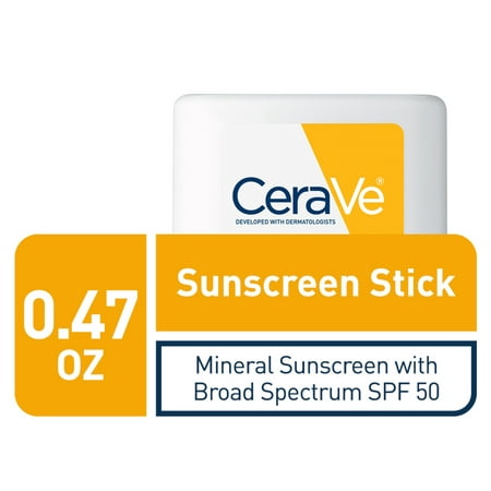 EAN 3606000538177 product image for CeraVe Sunscreen Stick SPF 50, 0.47 Ounce, Mineral Sunscreen for Kids & Adults | upcitemdb.com