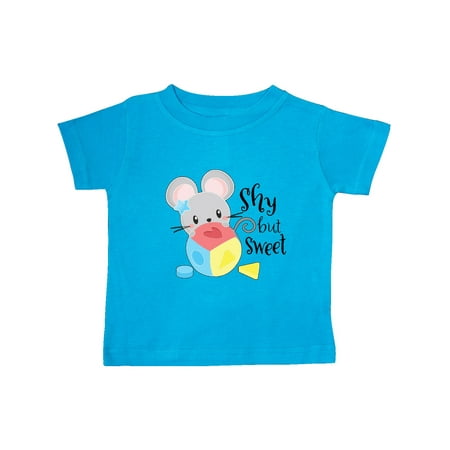 

Inktastic Shy but Sweet Cute Mouse with Toy Block Gift Baby Boy or Baby Girl T-Shirt