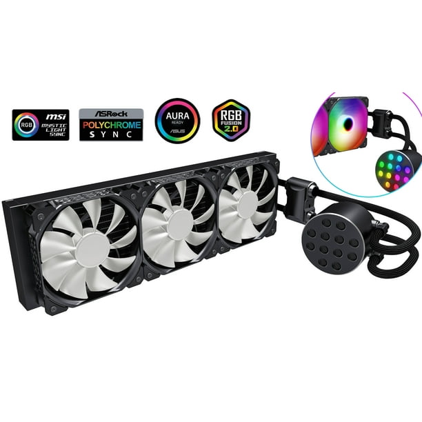 SAMA 360mm ARGB CPU Water Cooler Allinone Liquid Cooler PWM Fans for