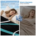thumbnail image 2 of Turquoise Geometric Cooling Blanket,Lightweight Breathable Summer Throw Blanket with Double Sided Cold Effect,Modern Abstract Aesthetic Striped Art Picnic Blankets Bed Sheet for Hot Sleepers 40"x60", 2 of 8