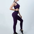 thumbnail image 2 of Sngxgn Women Workout Sets Yoga Outfits, Short Sleeve Crop Top + High Waisted Running Short Pants Gym Clothes Tracksuit(Purple,M), 2 of 4