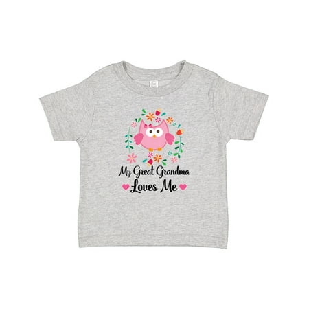 

Inktastic My Great Grandma Loves Me Owl Gift Baby Girl T-Shirt