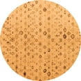 thumbnail image 1 of Ahgly Company Indoor Round Solid Orange Modern Area Rugs, 5' Round, 1 of 4