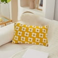 thumbnail image 5 of Funda de almohada floral con bordado estéreo, 1 paquete, algodón, amarillo, 45x45cm/17,71x17,71in o 35x50cm/13,77x19,68in, funda de cojín de sofá decorativa con cremallera invisible para salón, 5 of 5