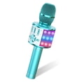 thumbnail image 1 of Micrófono de karaoke Amazmic Kids Bluetooth LED azul claro, 1 of 9