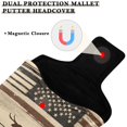 thumbnail image 3 of Haosy American Flag and Cow Golf Mallet Putter Cover Strong Magnetic Leather Golf Club Headcover Closure, 3 of 7