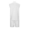 thumbnail image 3 of JLFKNG Men's Sets 2 Piece Beach Outfits Lace Up Hippie Tank Tops Summer Casual Sleeveless Shirts Matching Shorts Set Comfy Mens Sets, 3 of 7