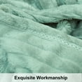 thumbnail image 4 of Ultra Soft Fuzzy Plush Toddler Bed Blanket, Warm and Lightweight Fleece Stripes Crib Throw Blanket, 30" x 40", Sea Green, 4 of 5