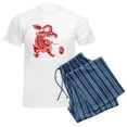 thumbnail image 6 of CafePress - Asian Dragon Men's Light Pajamas - Men's Light Loose Fit Cotton Pajama Set, 6 of 7