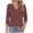 Wine, variant on Staron Women's Polka Dot V-Neck 3/4 Sleeve T-Shirt Casual Fashion Printed Top Basic Comfy Relaxed Tee, White XXL