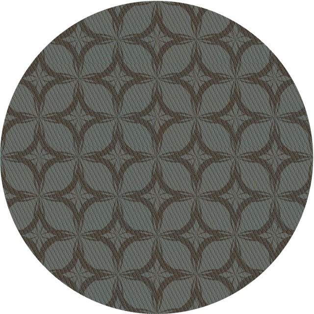 Ahgly Company Tapis Rond Lavable en Machine Intérieur Transitionnel Turquoise Vert, 5 Pieds Rond