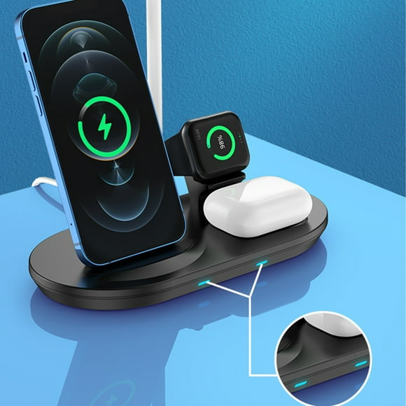 Chmadoxn Wireless Charger,Portable Charger Magnetic Wireless Charging Station,Upgraded 4 In 1 Wireless Charger Stand For WIreless Charger Station Wireless charging