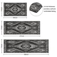 thumbnail image 4 of Boho Black Farmhouse Cute Tribal Aesthetic Kitchen Mats Set Of 3 Cushioned and Non-Skid Washable Floor Mat for Home Kitchen Decor or Office 17x30 +17x47+17×59 Inch, 4 of 4