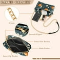 thumbnail image 3 of FORMRS Women Crossbody Purse with Chain Strap Vegan Leather Shoulder Handbag, Green Floral Oranges, 3 of 7