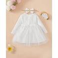 thumbnail image 3 of Vestido de Bebé Niña Renotemy Invierno 3-6 Meses Blanco para Boda, 3 of 6