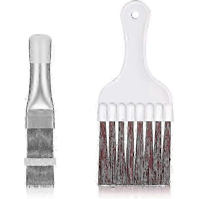 2 Pieces Cleaning Brush, Fridge Cleaner Cooler Cleaner, Lamellar Comb for Heat Pump Dryer, Dryer, Cleaning Brush,Slat Cleaner, Air Conditioning Cleane