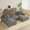 3 SEATER[Double Chaise Lounge]|Corduroy-Light Gray, variant on UIXE 118" Modular Sectional Sofa, U Shaped Cloud Couch for Living Room Modern Upholstered Deep Seat Couch, 3-Seat, Navy