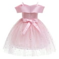 thumbnail image 4 of TAIAOJING Toddler Girls Princess Pageant Gown Dresses Solid Color Bowknot Party Princess Dress Trendy 3-4Y, 4 of 7