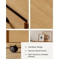 thumbnail image 3 of Joyyskill 2 Drawer Mobile File Cabinet with 2 Open Shelves, Wood Lateral Filing Cabinet, Fits for A4/Letter-Sized Files,Natural Oak, 3 of 8