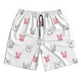 thumbnail image 5 of Wukai Girl Rabbit Print Beach Trunks with Compression Liner Swimsuit Quick Dry Beach Sports Shorts with Pocket-3X-Large, 5 of 8