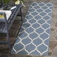 thumbnail image 2 of SAFAVIEH Courtyard Linnet Geometric Indoor/Outdoor Runner Rug, Blue/Beige, 2'3" x 8', 2 of 9
