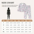 thumbnail image 3 of KLL Tulips Flowers Print Women's Long Sleeve Pajamas with Pants Sleepwear Loungewear 2 Set-X-Large, 3 of 7