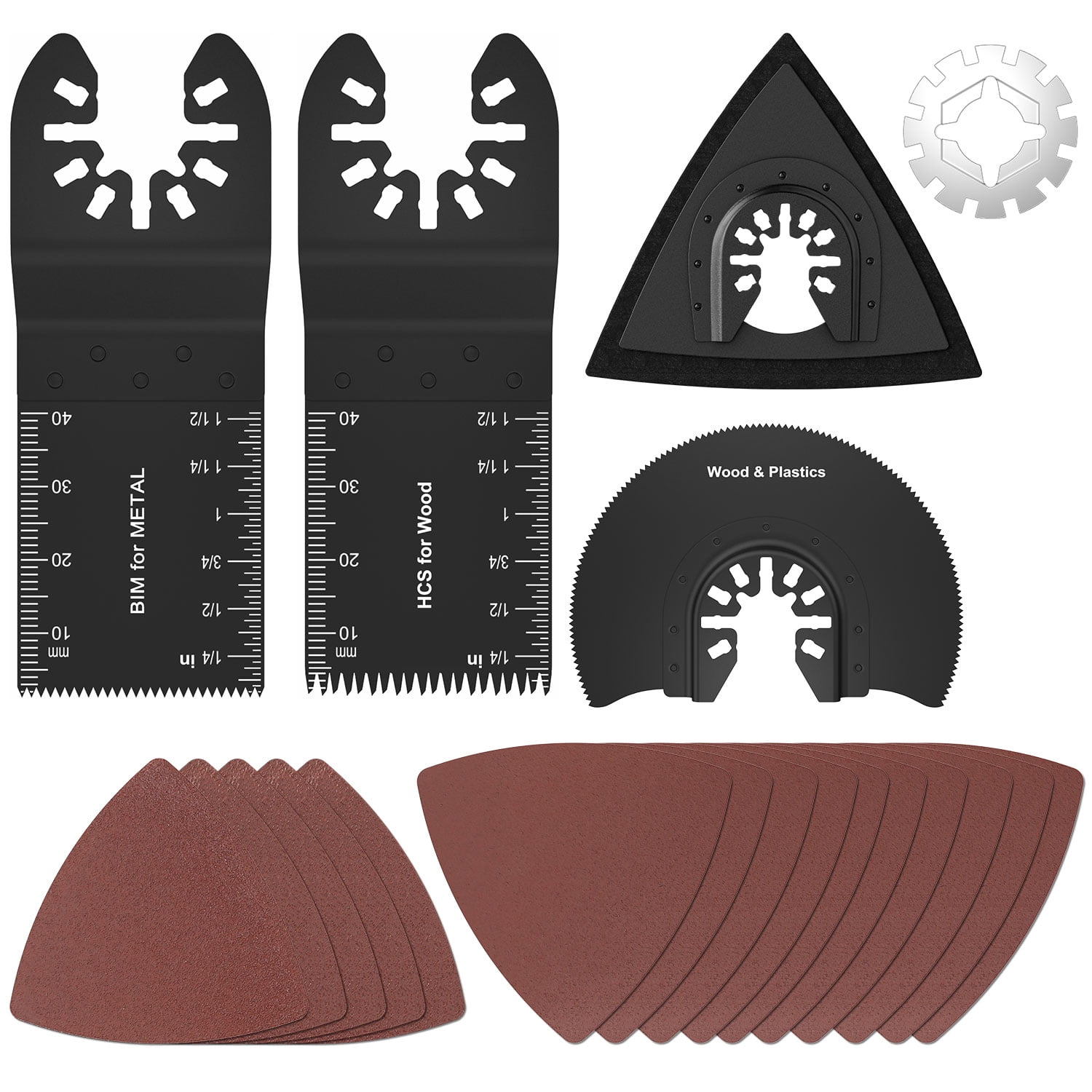 Thren 20pcs High Carbon Steel Oscillating Multi Tool Saw Blades for Black \u0026 Decker Craftsman Milwaukee Mastercraft Porter Cable, Adult Unisex, Size: