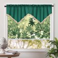 thumbnail image 6 of Btomtd Short Curtains Solid Color Curtains Triangular Curtains Window Curtains Valance Household Curtains Small Curtains Through Rod Curtains, 23.62x51.18 inch, Green, 6 of 7