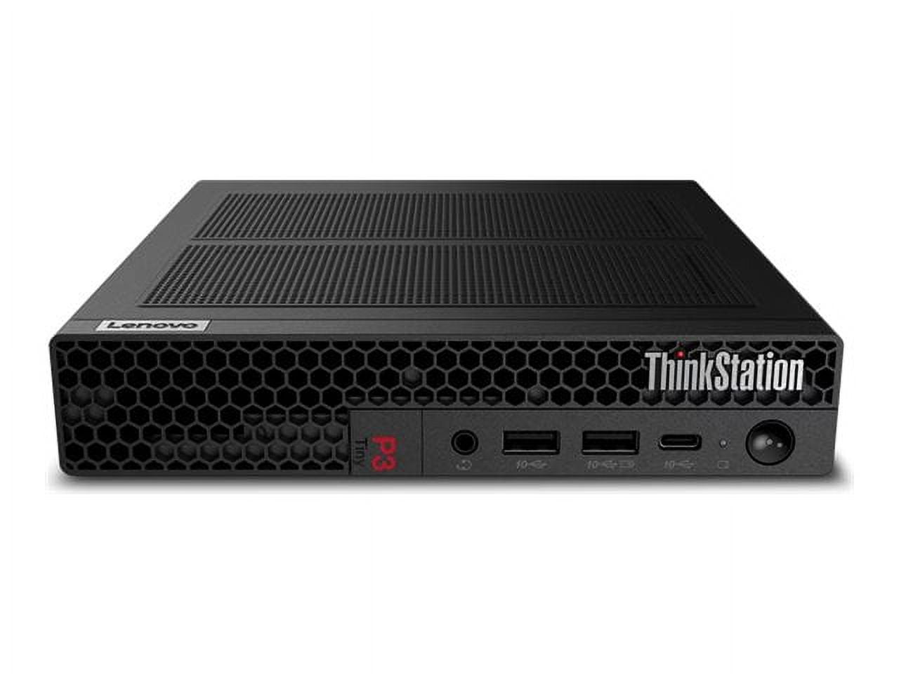 Lenovo ThinkStation P3 30H0 - Tiny 1 x Core i9 13900 / up to 5.6 GHz - vPro Enterprise - RAM 64 GB - SSD 2 TB - TCG Opal Encryption, NVMe, Performance - T1000 - Gigabit Ethernet, IEEE 802.11ax (Wi-Fi 6E) - Win 11 Pro - monitor: none - keyboard: US - black - Lenovo TopSeller - with 3 Years Lenovo Premier Support