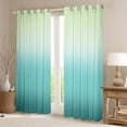 thumbnail image 2 of Feelyou Teens Abstract Ombre Curtains Pack of 2 (42x84 Each), Cyan Green Gradient Curtains Blackout, Modern Fashion Style Bedroom Curtains, Black Out Curtains Decor, 2 of 6