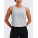 thumbnail image 2 of Remera CRZ YOGA sin mangas de algodón Pima corta color gris claro, 2 of 7