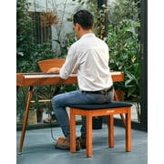 Donner Piano Bench with Storage, Solid Wood Keyboard Bench Piano Bookcase Stool Chair Seat with High-Density Suede Cushion