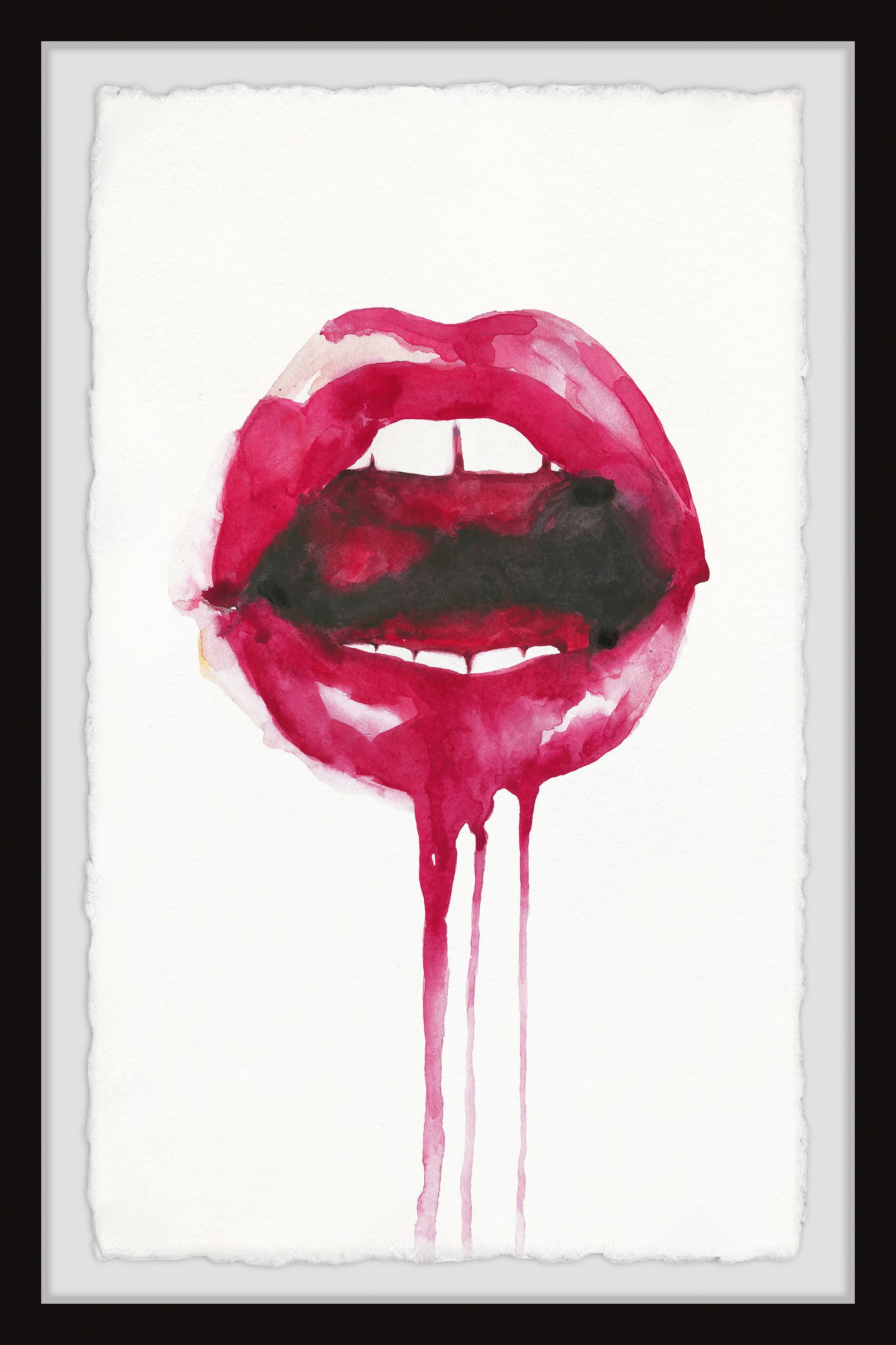 Marmont Hill "Adorable Lips" Framed Painting Print