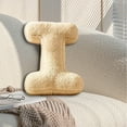 thumbnail image 3 of Wadada Letter Plush Pillow, Letter Hugging Throw Pillows, Decorative Initial Letter Shaped Throw Pillows for Bed Couch, Letter Pillows English Alphabet A to Z for Sofa Bedroom Living Room Decor (I), 3 of 9