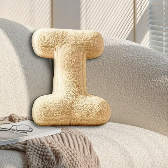 JingChun Soft Cotton Letter Pillow English Alphabet A to Z Letter Decorative Throw Pillow for Bedroom Living Room Decor