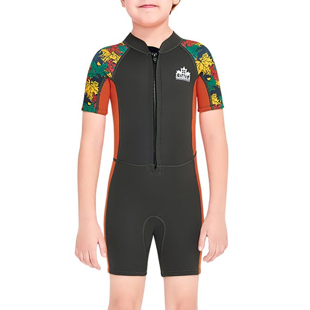 Niños Trajes de buceo Traje de buceo Esquemas de bañamiento de traje de baño transpirables para bucear Skinkeling Surfing Natación Gray L 2.5mm Eigraketly OD003671-03
