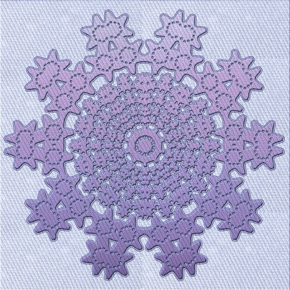 Ahgly Company Indoor Square Patterned Medium Purple Area Rugs, 8' Square
