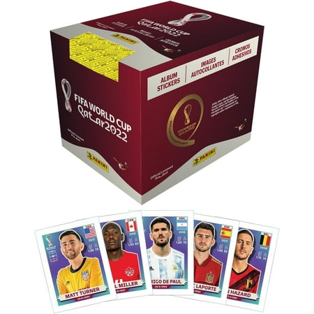 2022 Panini World Cup Soccer Trading Cards 50-Pack Sticker Box