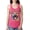 Hot Pink, variant on Dean Russo Best Dog Dog Lover Ladies Racerback Tank Top, Red, Large