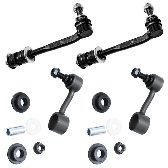 Detroit Axle - 4pc Sway Bars for 07-09 Chrysler Aspen, 04-09 Dodge Durango, 4 Front Rear Sway Bar Links 2004 2005 2006 2007 2008 2009 Replacement