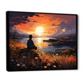 thumbnail image 3 of Designart "Sunrise Solitude Kid's Landscape III" Extra Large Coastal Framed Wall Art - Coastal Purple Coastal Sunset Living Room Framed Canvas Art, 3 of 7