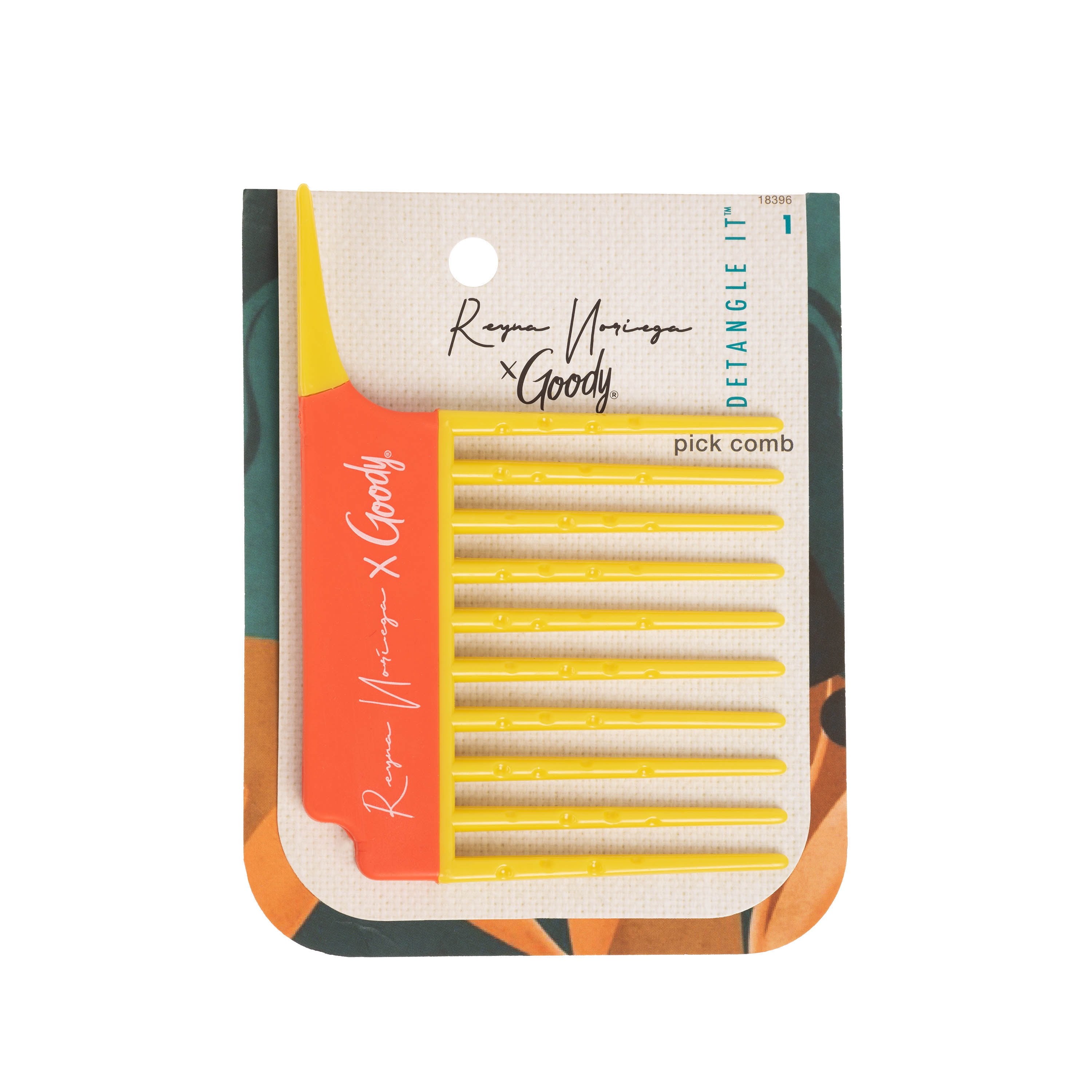 Goody Tru X Reyna Noriega Collab Ouchless® Detangling Pick Comb Yellow, 1 CT