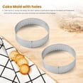 thumbnail image 3 of 10Pcs Circular Tart Rings with Holes Stainless Steel Fruit Pie Quiches Cake Mousse Mold Kitchen Baking Mould 7cm, 3 of 8