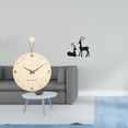 thumbnail image 2 of Reloj de pared,Reloj de pared decorativo para sala de estar,silencioso,Estatua de reno,Estatua de reno negro,decoración del hogar,arte y artesanía,Figura de ciervo de resina, 2 of 8