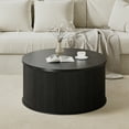 thumbnail image 5 of Wirrytor 31 inches Round Lift Top Coffee Table with Storage and Flip Top, Fluted Center Table for Living Room, Wood Coffee Table with Hidden Compartment, Round Arc Design, Black, 5 of 9